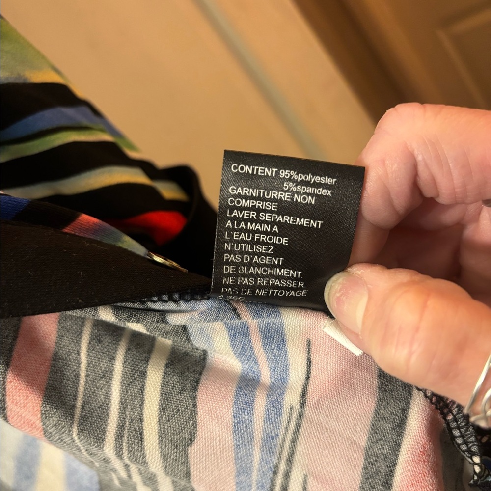 Caleoas Multicolor Striped Button Down Blouse, Fr… - image 8